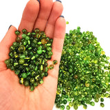 Green Amber Baroque Beads
