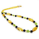 Multi - Color Amber Beads Necklace