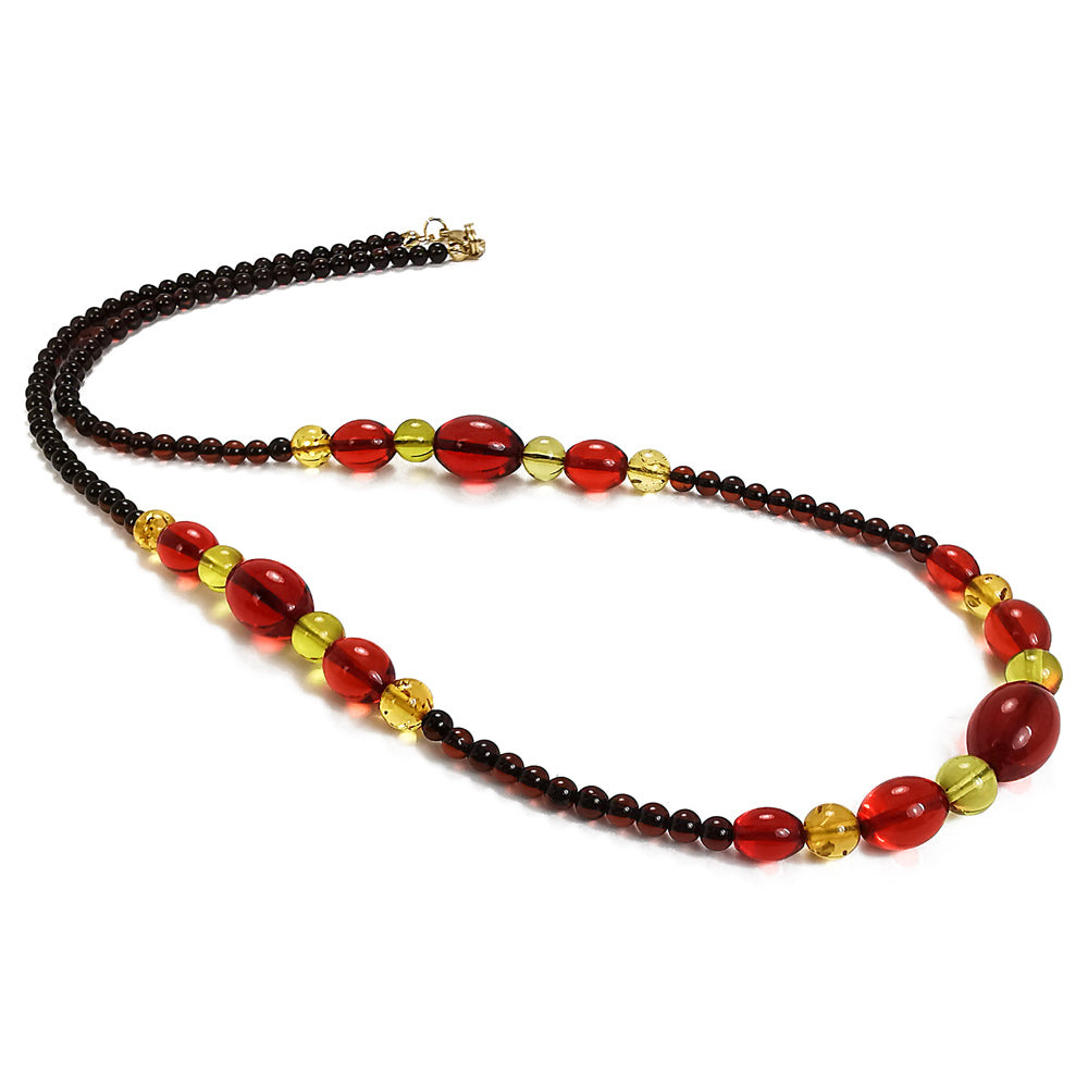 Multi-Color Amber Beads Necklace