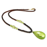 Green & Cherry Amber Beaded Necklace
