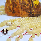 White With Yellow Amber Tablet Shape 8x5 mm Islamic Prayer