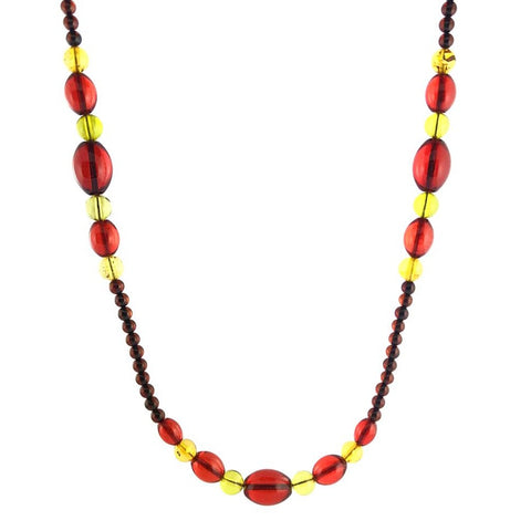 Multi-Color Amber Beads Necklace