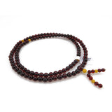 Cherry Amber Round Beads Buddhist Mala - Amber Alex Jewelry