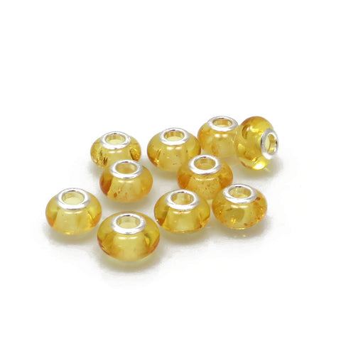 Lemon Amber Charm Bead - Amber Alex Jewelry