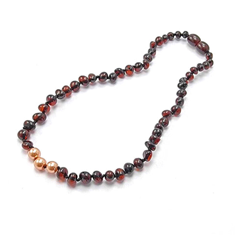 "KIDDO" Cherry Amber Baroque Beads Baby Necklace