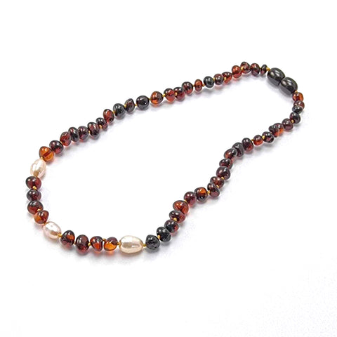 "KIDDO" Cherry Amber Baroque Beads Baby Necklace