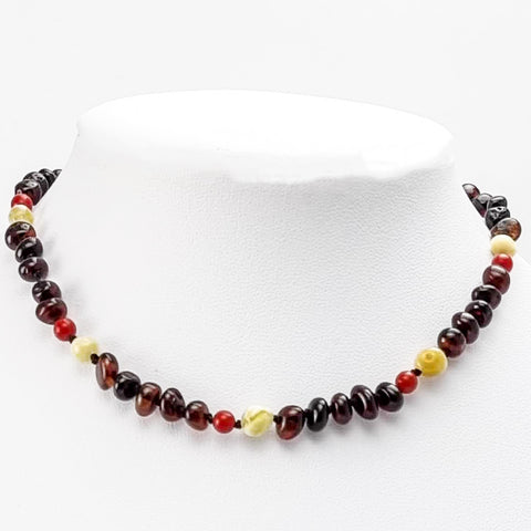 "KIDDO" Cherry Amber Baroque Beads Baby Necklace