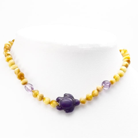 "KIDDO" Milky Amber Baroque Beads Baby Necklace