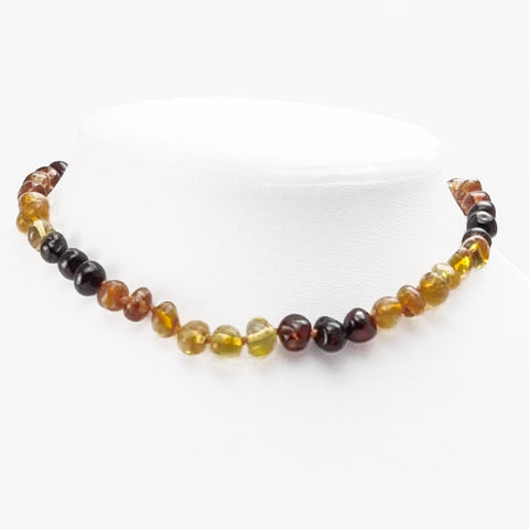 "KIDDO" Multi-Color Amber Baroque Beads Baby Necklace