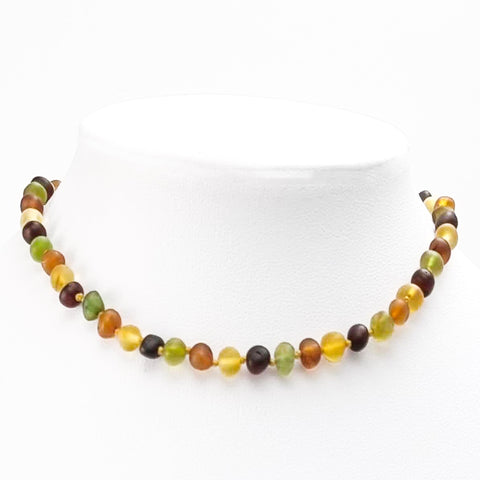 "KIDDO" Multi-Color Amber Baroque Beads Baby Necklace