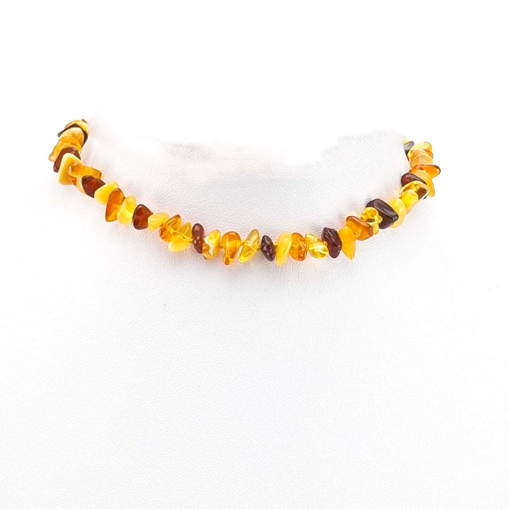 "KIDDO" Multi-Color Amber Chips Beads Baby Necklace