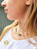 Multi-Color Amber Nugget Beads Rain Necklace Sterling Silver