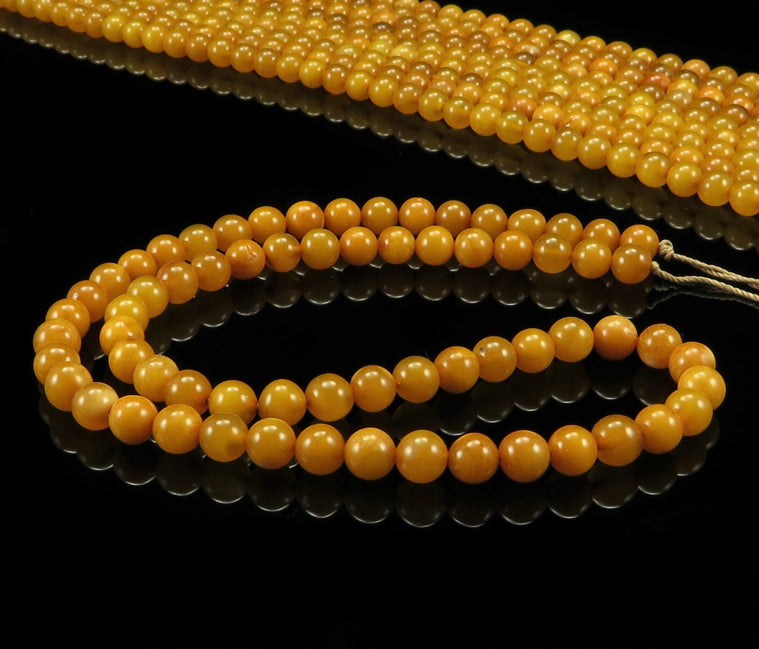 Antique Amber Round Beads - Amber Alex Jewelry