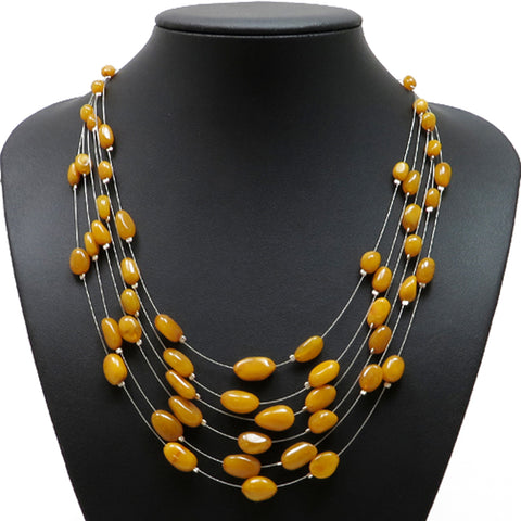 Antique Amber Rain Necklace - Amber Alex Jewelry