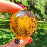 Cognac Amber Ball Sphere Stone