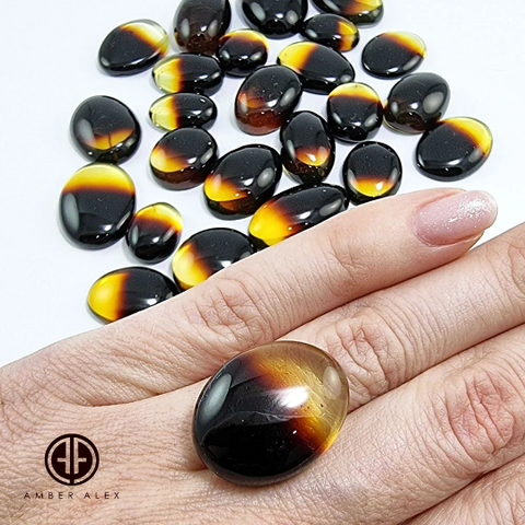 Gradient Amber Free Shape Cabochon