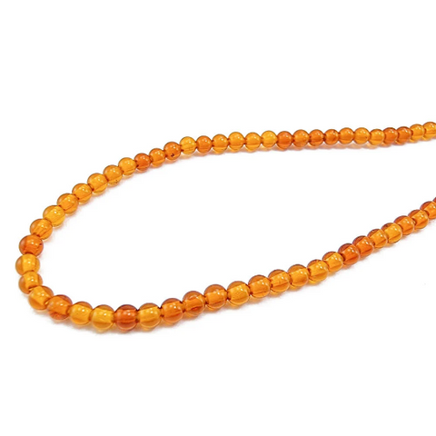 Cognac Amber Round Beads Strand