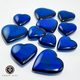 Blue Amber Heart Shape Amber Stones