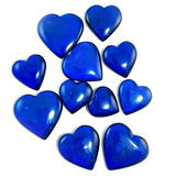 Blue Amber Heart Shape Amber Stones