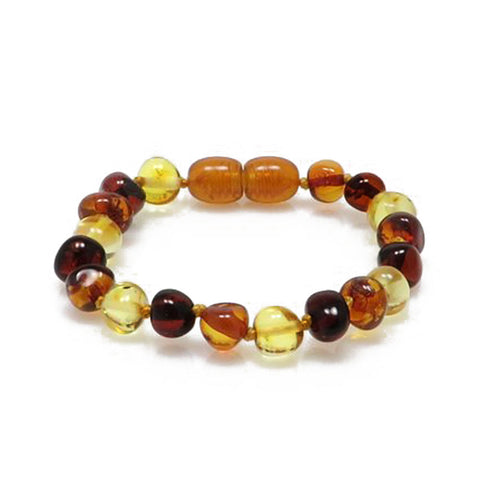 "KIDDO" Multi-Color Amber Beads Baby Bracelet - Amber Alex Jewelry