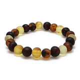 Multi-Color Amber Baroque Beads Stretch Bracelet - Amber Alex Jewelry