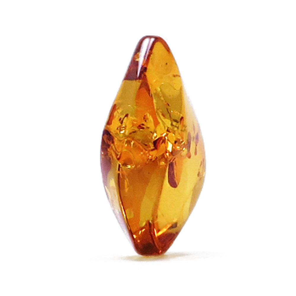 Cognac Amber Flame Shape Stone - Amber Alex Jewelry