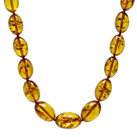 Cognac Amber Olives Necklace - Amber Alex Jewelry