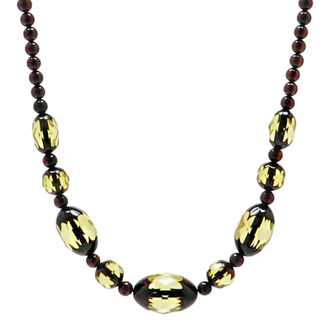 Cherry 2-tone Baltic Amber Beads Necklace - Amber Alex Jewelry