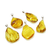 Insect Amber Wave Pendant Sterling Silver - Amber Alex Jewelry