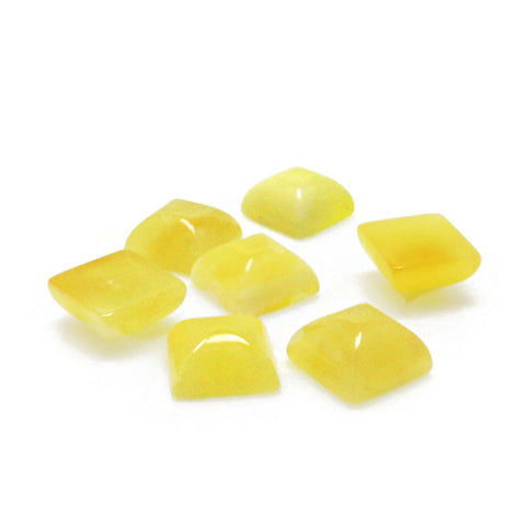 Milky Amber Calibrated Square Shape Cabochon - Amber Alex Jewelry