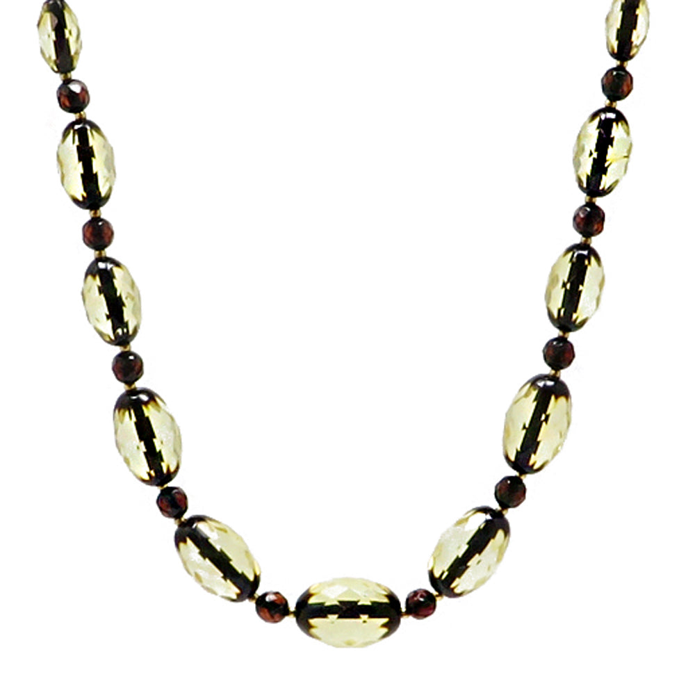 Faceted Amber Beads Necklace - Amber Alex Jewelry