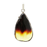 Gradient Amber Wave Pendant Sterling Silver