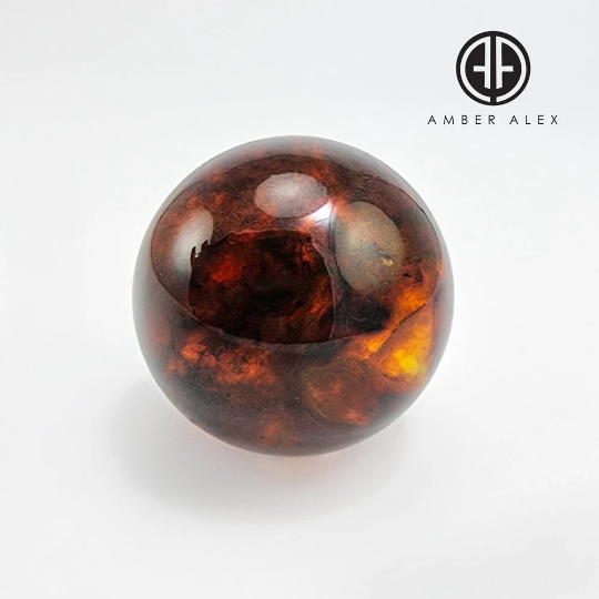Cognac Amber Round Shape Stone