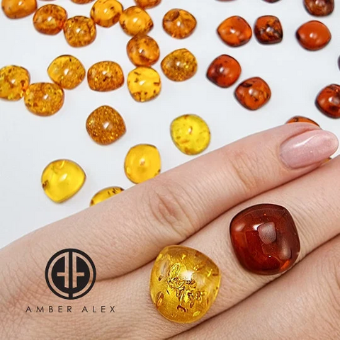 Cognac Amber Free Shape Cabochons