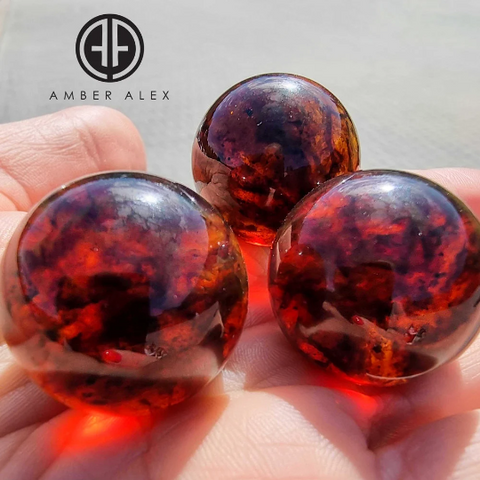 Cognac Amber Round Shape Stone