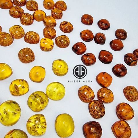 Cognac Amber Free Shape Cabochons