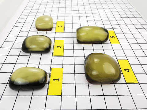 Green Cloudy "Earth Stone" Amber Free Shape Cabochon