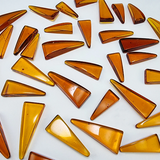 Cognac Amber Triangle Shape Cabochons