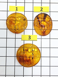 Cognac Amber Carved Aries Cabochons