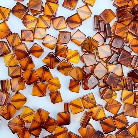 Square Shape Cognac Color Cabochon