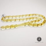 Transparent Amber Barrel Shape 10mm Islamic Prayer Beads