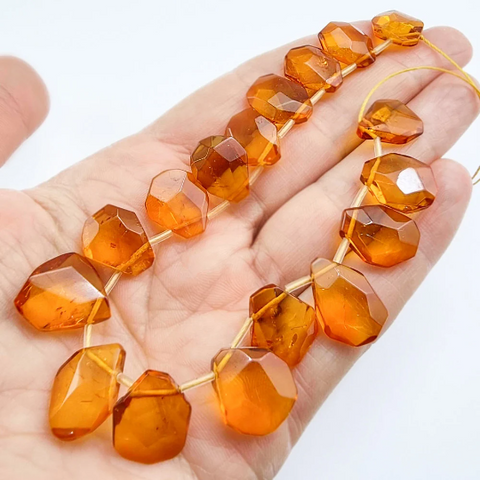 Cognac Amber Free Shape Bead