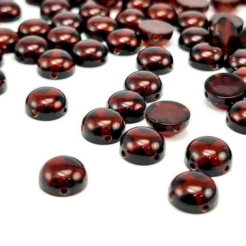 Cherry Amber Calibrated Round Cabochons 5pcs