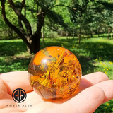 Natural Baltic Amber Sphere Ball Stone