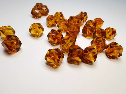 CognacAmber Faceted Irregular Beads