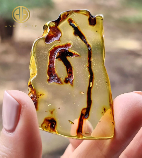 Natural Amber Free Shape Slab Stone