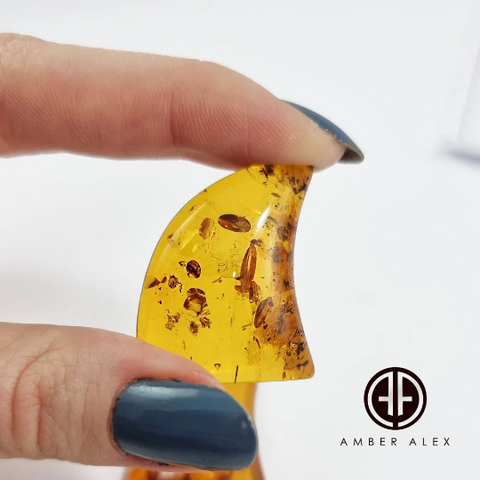 Cognac Amber Free Shape Cabochon