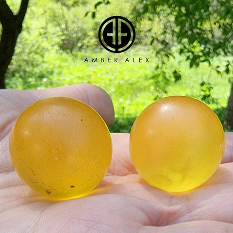 Natural Baltic Amber Sphere Ball Stone