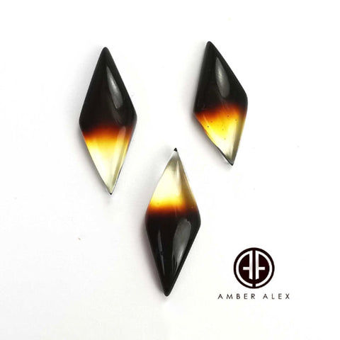 Gradient Amber Rhombus Shape Cabochons