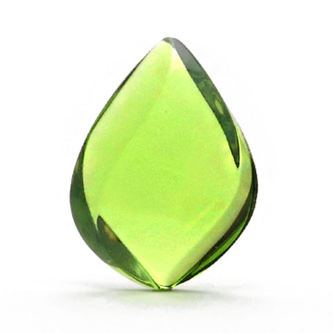 Green Amber Flame Shape Stone - Amber Alex Jewelry